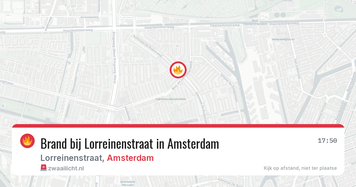 Brand bij Lorreinenstraat in Amsterdam — 10 aug 2026