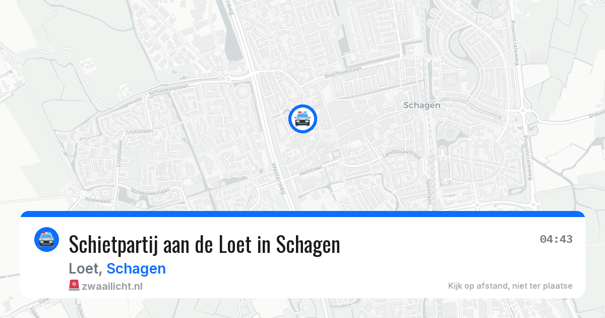 Schietpartij aan de Loet in Schagen — 29 mrt 2026
