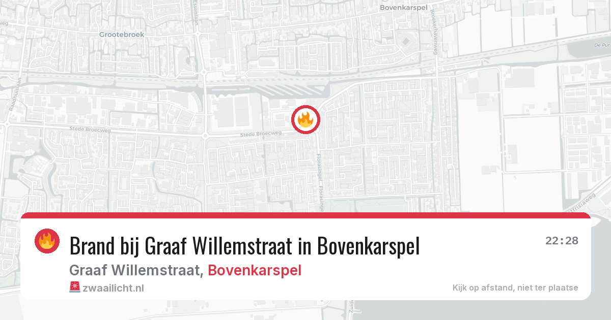 Brand bij Graaf Willemstraat in Bovenkarspel — 3 jul 2026
