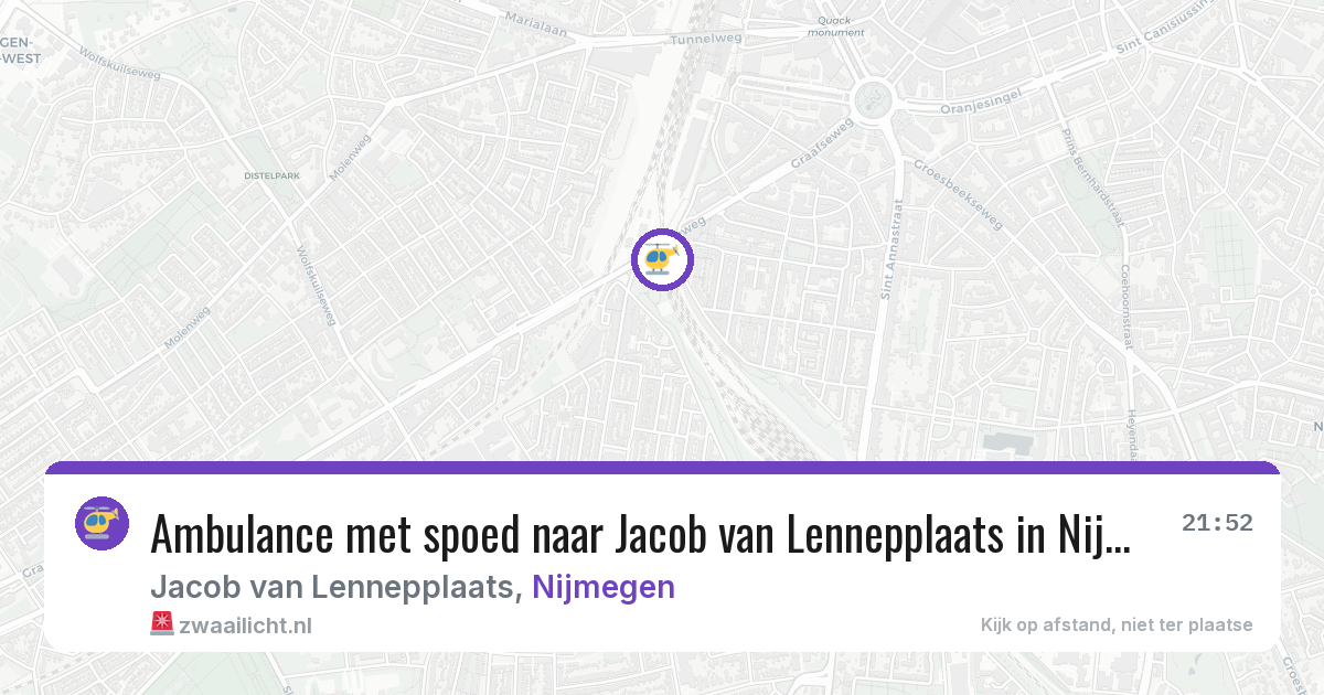 Ambulance met spoed naar Jacob van Lennepplaats in Nijmegen — 25 jun 2026