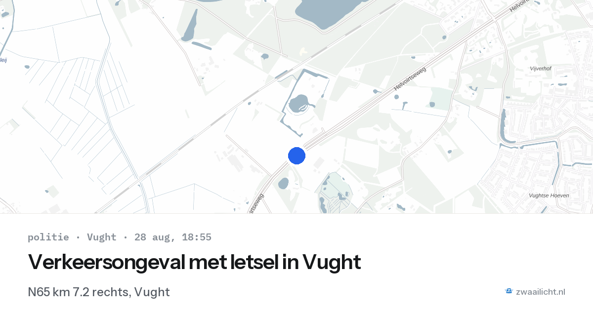 Verkeersongeval met letsel in Vught — 28 aug 2026