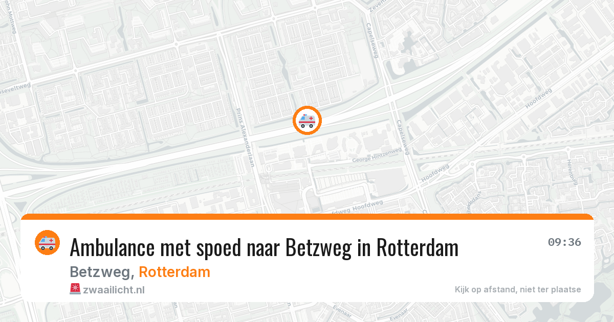 Ambulance met spoed naar Betzweg in Rotterdam — 8 aug 2026