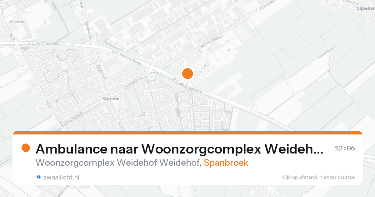 Ambulance naar Woonzorgcomplex Weidehof Weidehof in Spanbroek — 7 feb 2026