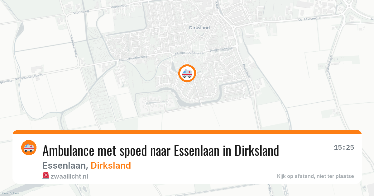 Ambulance met spoed naar Essenlaan in Dirksland — 6 aug 2026