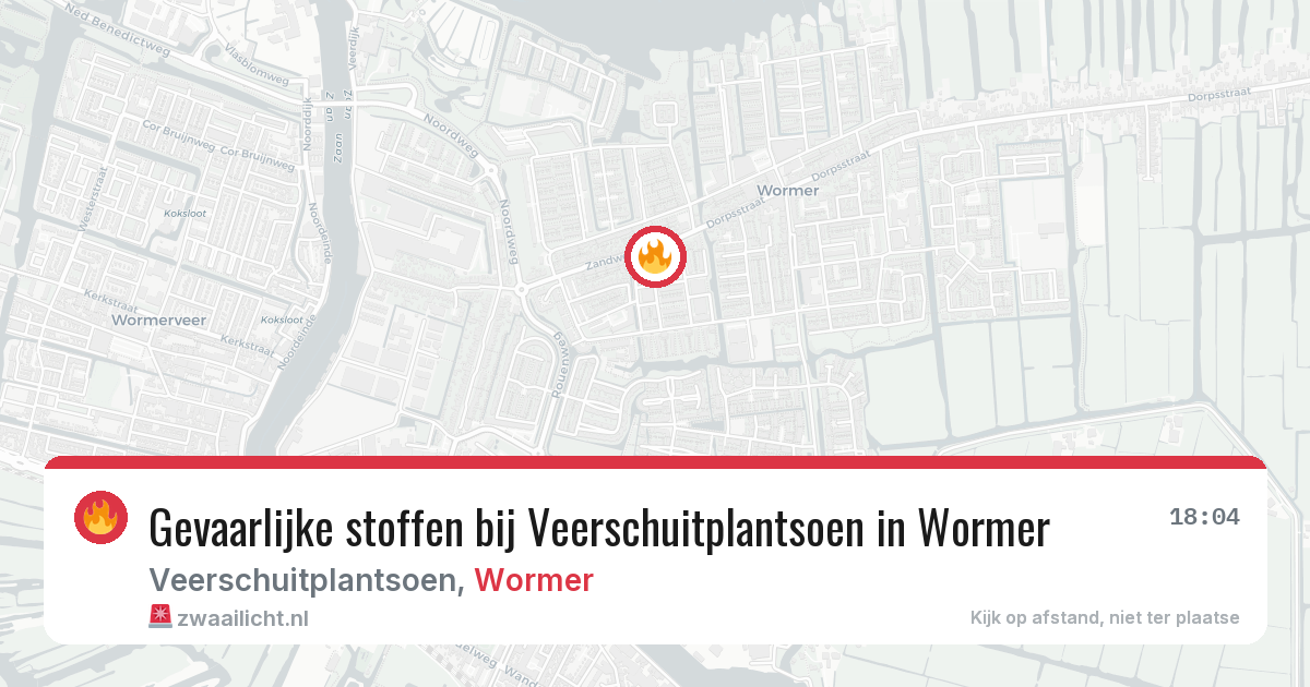 Gevaarlijke stoffen bij Veerschuitplantsoen in Wormer — 21 feb 2026