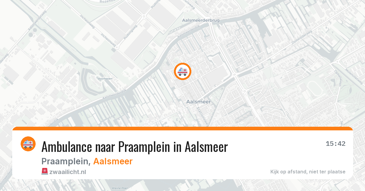 Ambulance naar Praamplein in Aalsmeer — 1 aug 2026