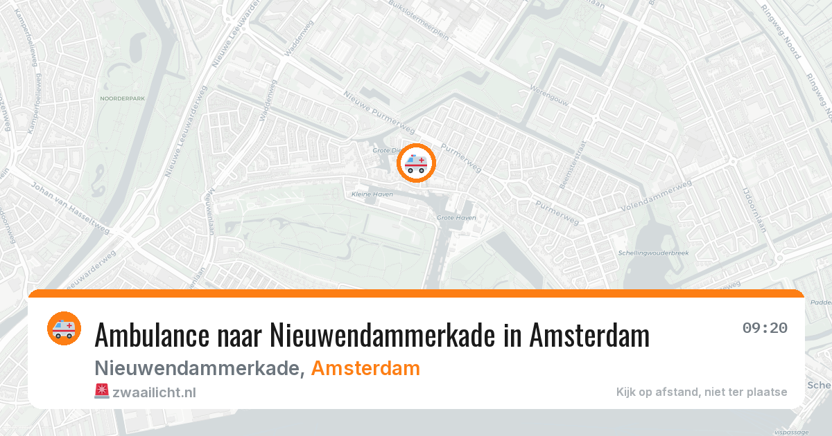Ambulance naar Nieuwendammerkade in Amsterdam — 28 jul 2026