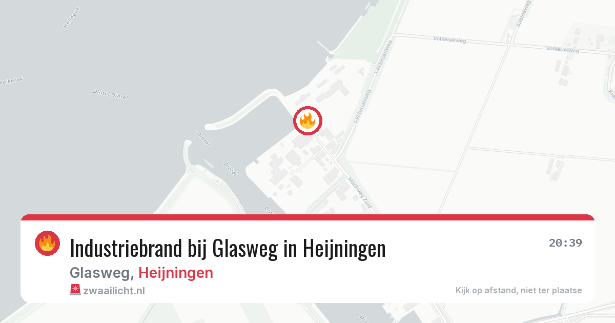Industriebrand bij Glasweg in Heijningen — 14 apr 2026