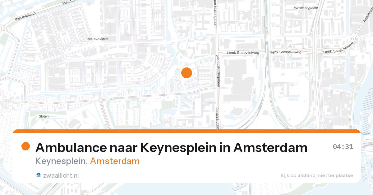 Ambulance naar Keynesplein in Amsterdam — 26 jun 2026