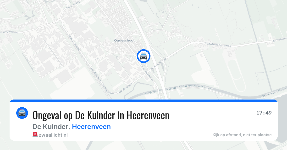 Ongeval op De Kuinder in Heerenveen — 19 apr 2026