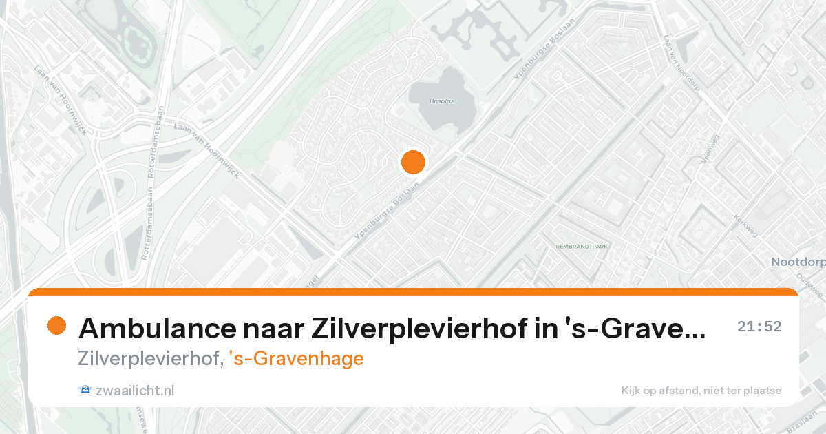 Ambulance naar Zilverplevierhof in 's-Gravenhage — 24 aug 2026