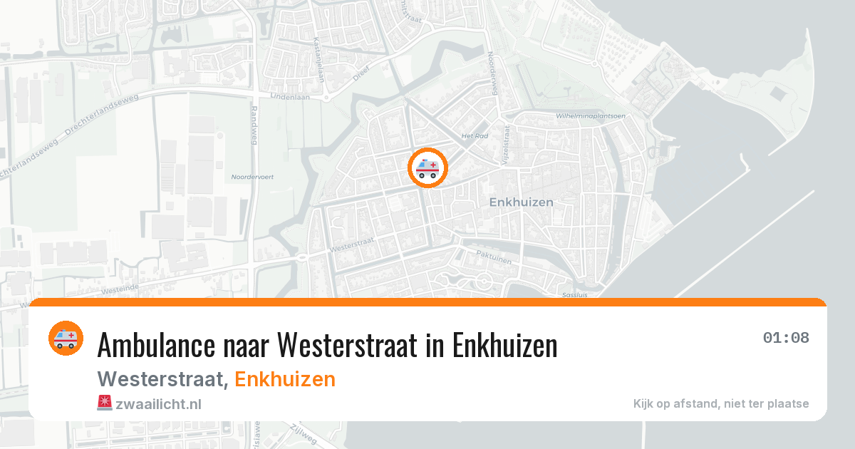 Ambulance naar Westerstraat in Enkhuizen — 9 feb 2026