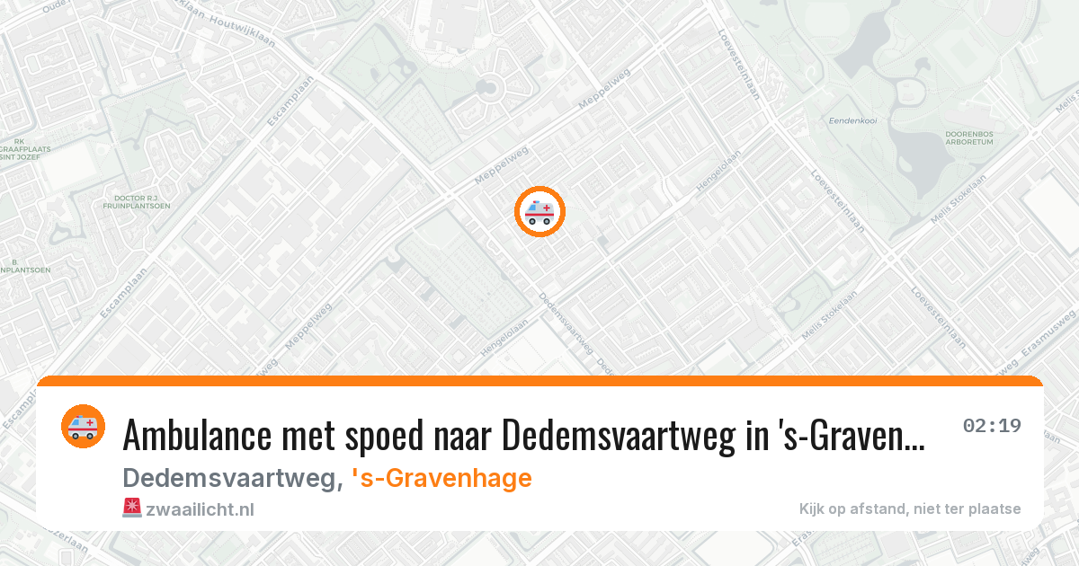 Ambulance met spoed naar Dedemsvaartweg in 's-Gravenhage — 4 apr 2026