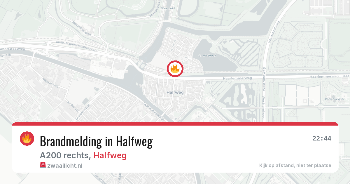 Brandmelding in Halfweg — 26 apr 2026