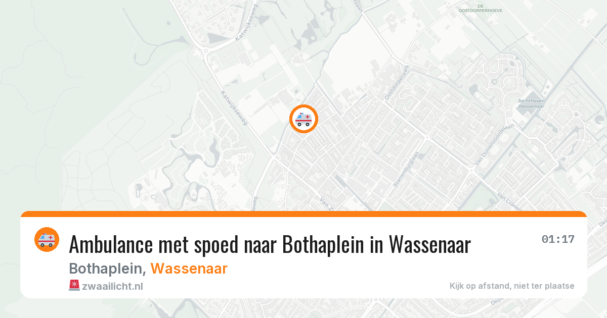 Ambulance met spoed naar Bothaplein in Wassenaar — 28 mei 2026