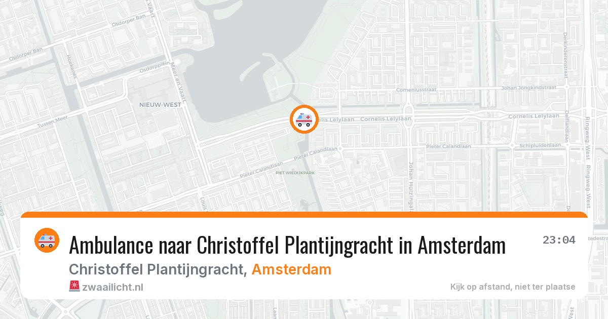 Ambulance naar Christoffel Plantijngracht in Amsterdam — 16 jun 2026