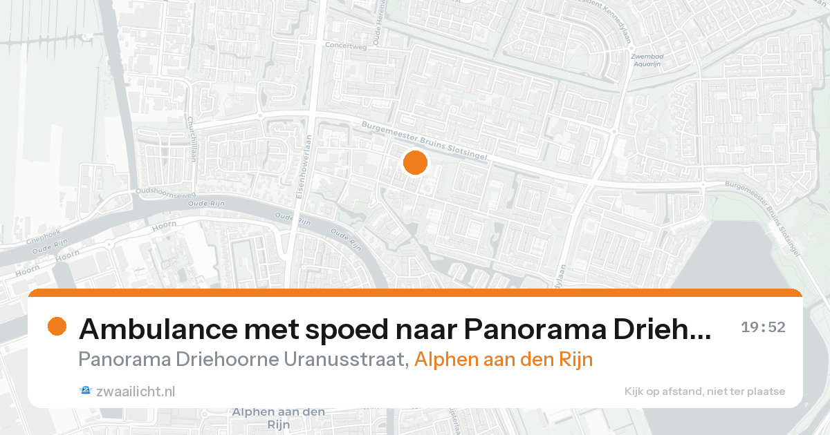 Ambulance met spoed naar Panorama Driehoorne Uranusstraat in Alphen aan den Rijn — 30 jan 2026