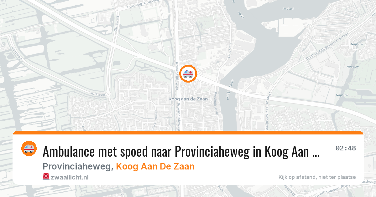 Ambulance met spoed naar Provinciaheweg in Koog Aan De Zaan — 24 jun 2026