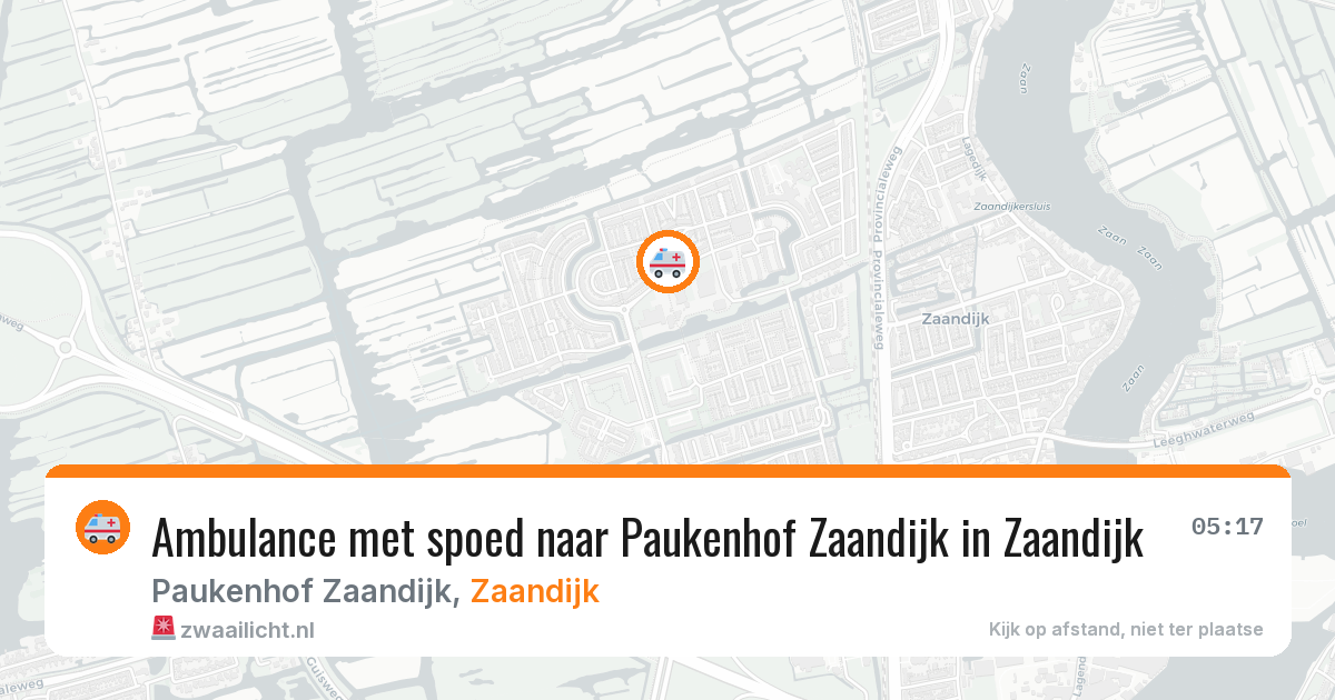 Ambulance met spoed naar Paukenhof Zaandijk in Zaandijk — 27 jan 2026
