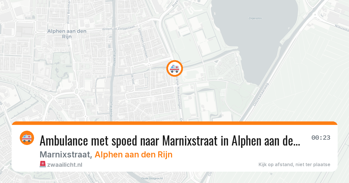 Ambulance met spoed naar Marnixstraat in Alphen aan den Rijn — 24 jul 2026
