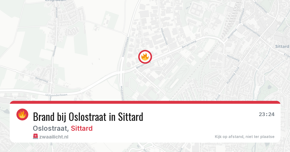 Brand bij Oslostraat in Sittard — 22 jan 2026