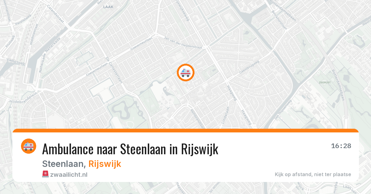 Ambulance naar Steenlaan in Rijswijk — 31 jul 2026