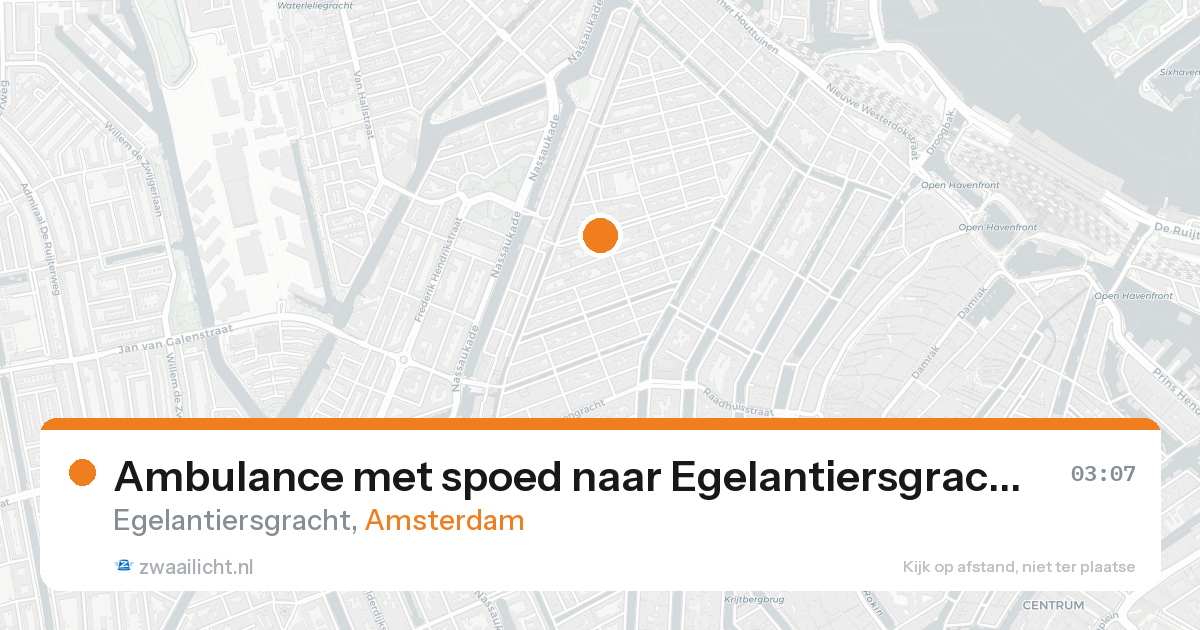 Ambulance met spoed naar Egelantiersgracht in Amsterdam — 19 aug 2026