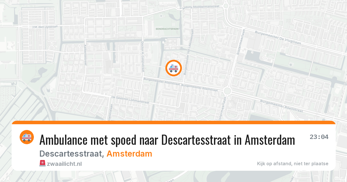 Ambulance met spoed naar Descartesstraat in Amsterdam — 27 jul 2026