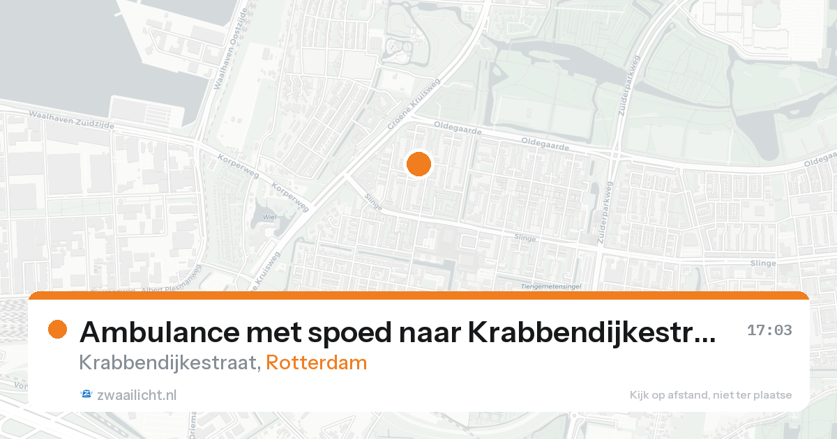 Ambulance met spoed naar Krabbendijkestraat in Rotterdam — 4 apr 2026
