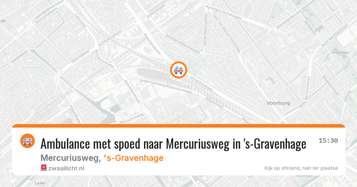 Ambulance met spoed naar Mercuriusweg in 's-Gravenhage — 29 mei 2026