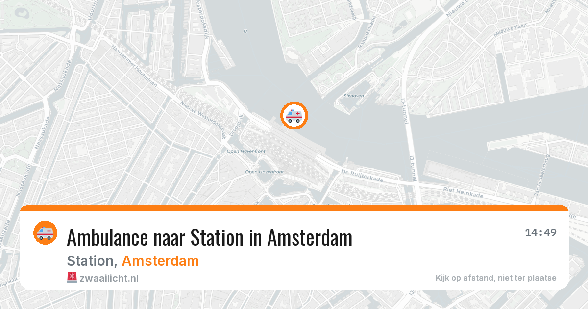 Ambulance naar Station in Amsterdam — 4 aug 2026