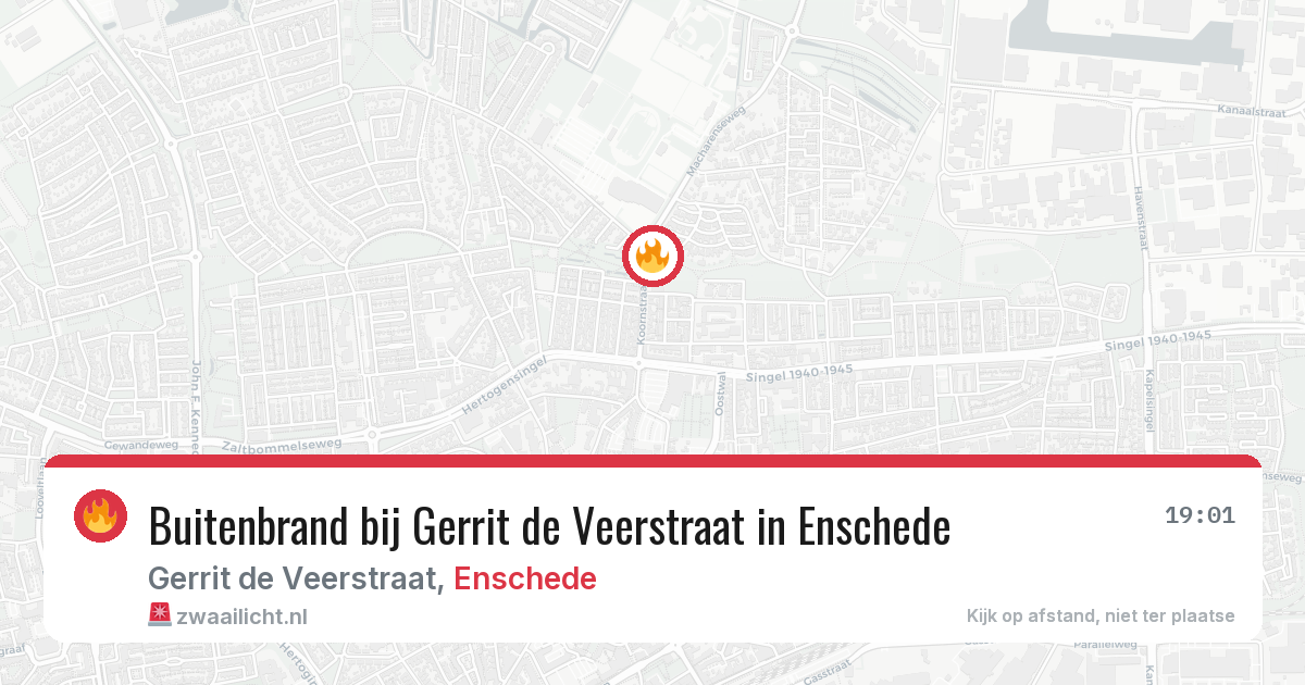 Buitenbrand bij Gerrit de Veerstraat in Enschede — 29 jan 2026