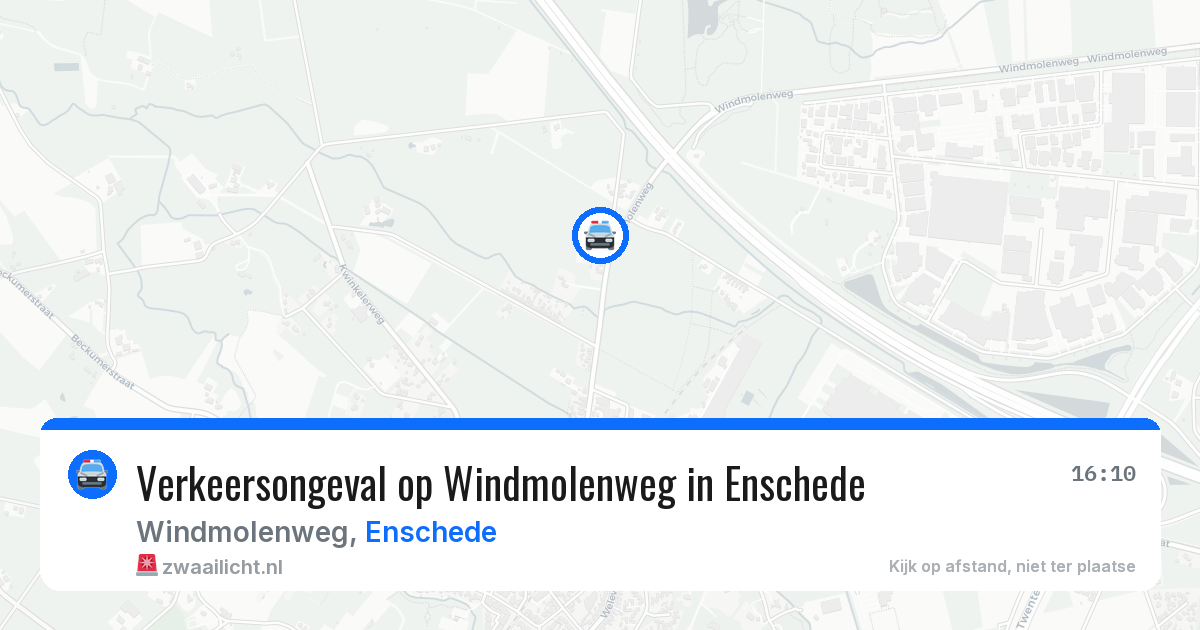 Verkeersongeval op Windmolenweg in Enschede — 6 jul 2026