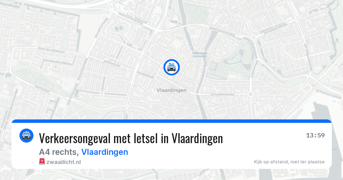 Verkeersongeval met letsel in Vlaardingen — 1 jul 2026