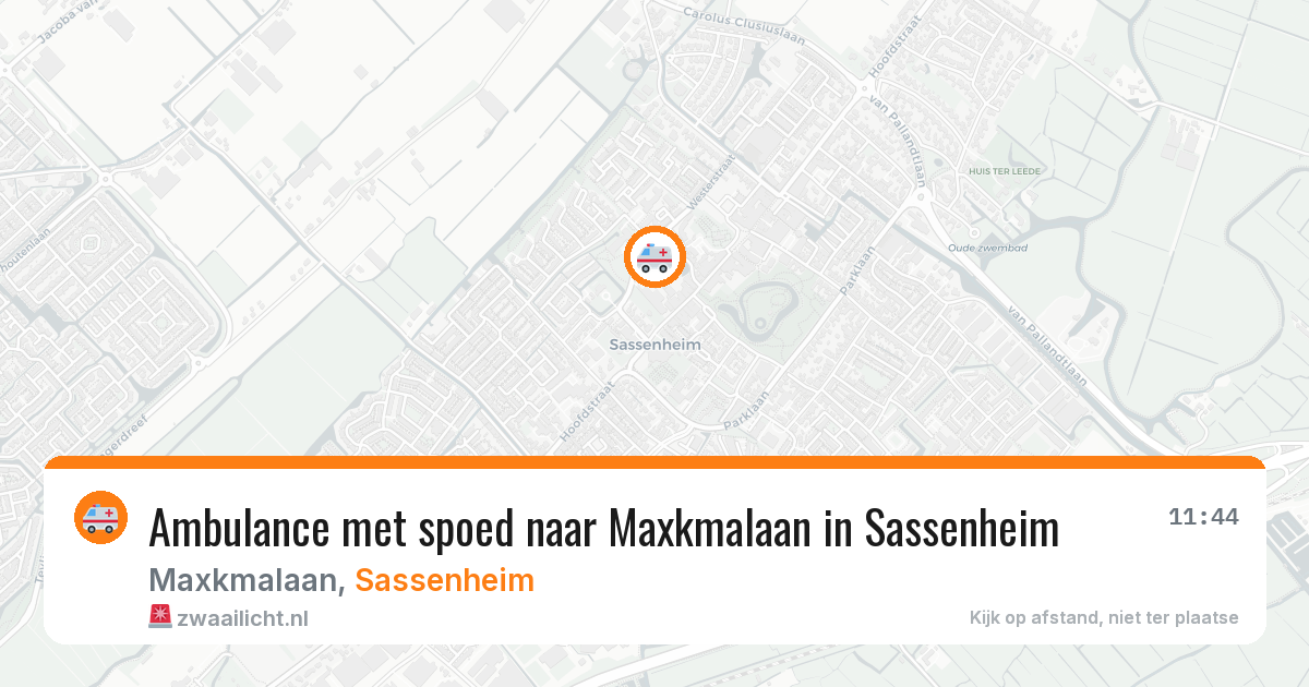 Ambulance met spoed naar Maxkmalaan in Sassenheim — 4 jul 2026