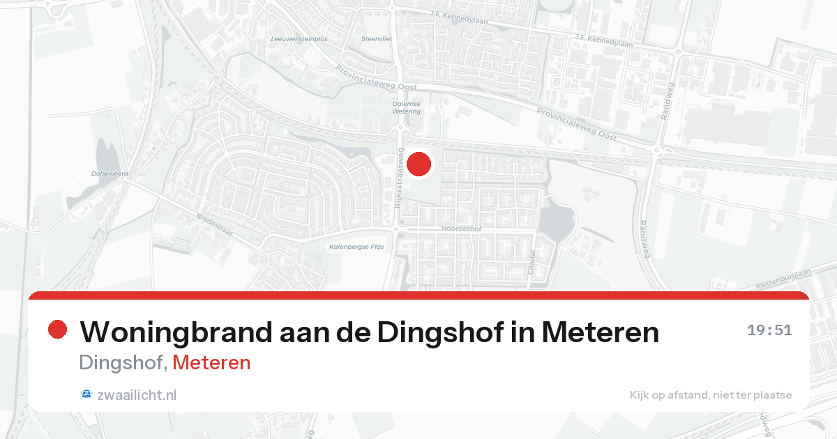 Woningbrand aan de Dingshof in Meteren — 19 aug 2026