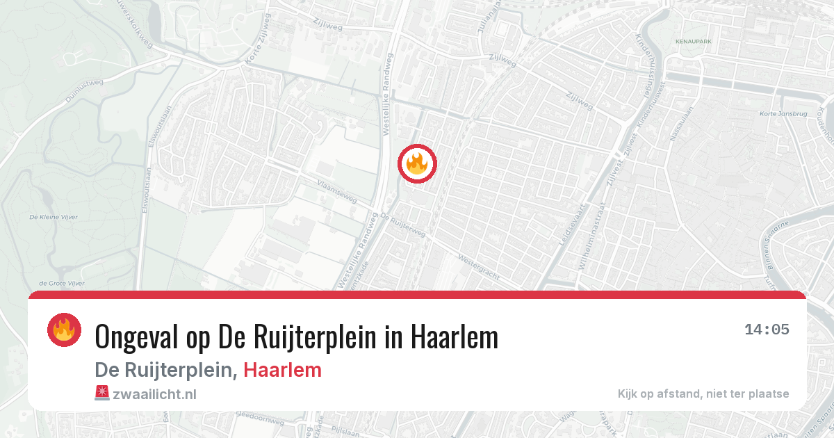 Ongeval op De Ruijterplein in Haarlem — 27 jul 2026
