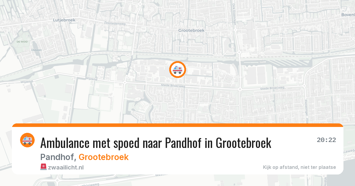 Ambulance met spoed naar Pandhof in Grootebroek — 26 jan 2026