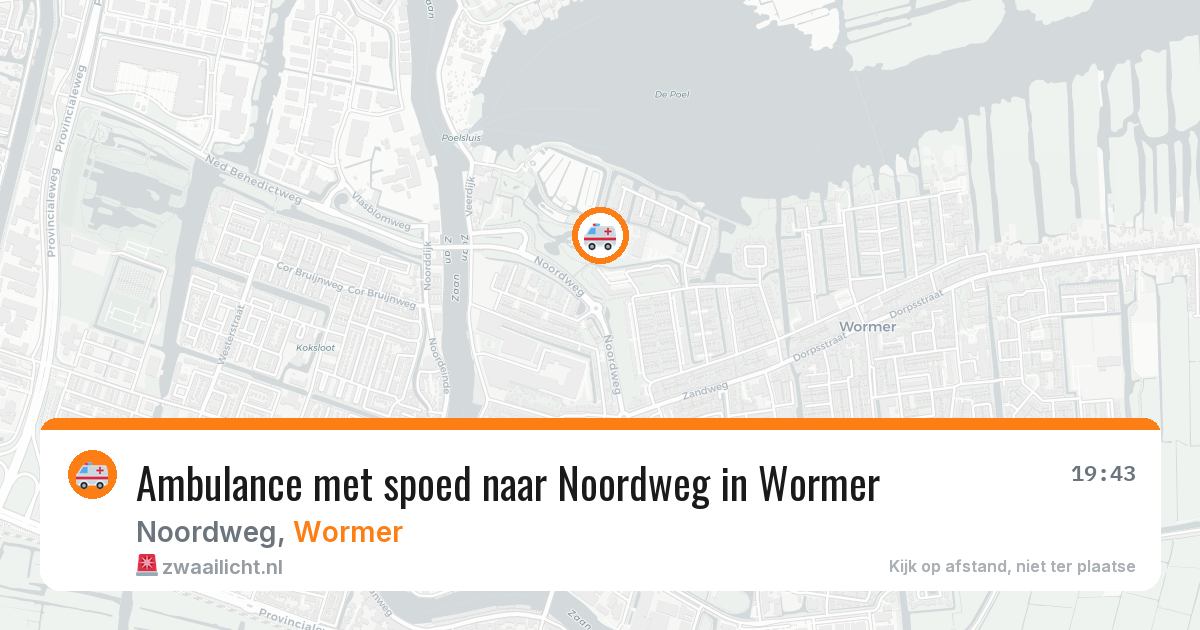 Ambulance met spoed naar Noordweg in Wormer — 19 mei 2026