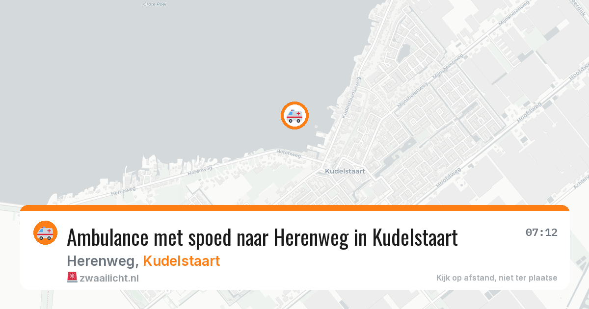 Ambulance met spoed naar Herenweg in Kudelstaart — 12 mrt 2026