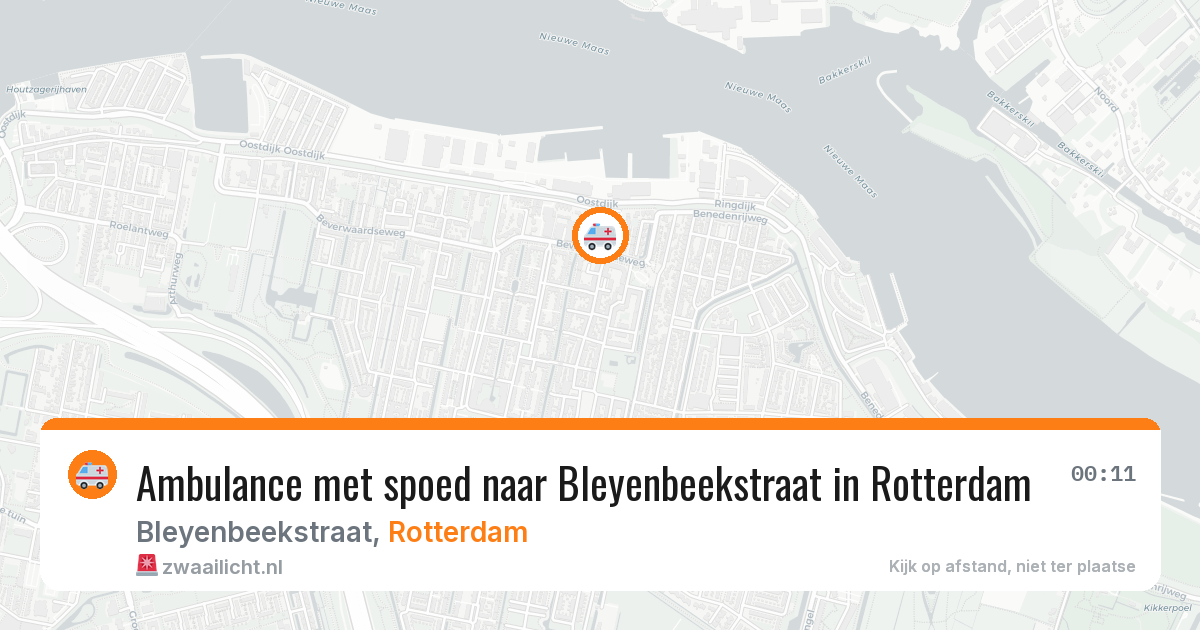 Ambulance met spoed naar Bleyenbeekstraat in Rotterdam — 21 mei 2026