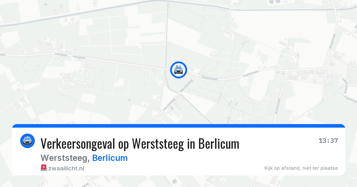 Verkeersongeval op Werststeeg in Berlicum — 24 jul 2026