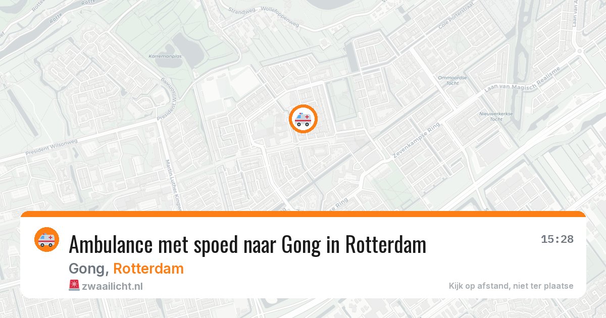 Ambulance met spoed naar Gong in Rotterdam — 22 jun 2026