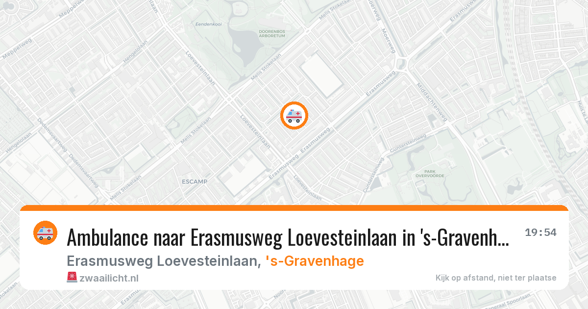 Ambulance naar Erasmusweg Loevesteinlaan in 's-Gravenhage — 8 feb 2026