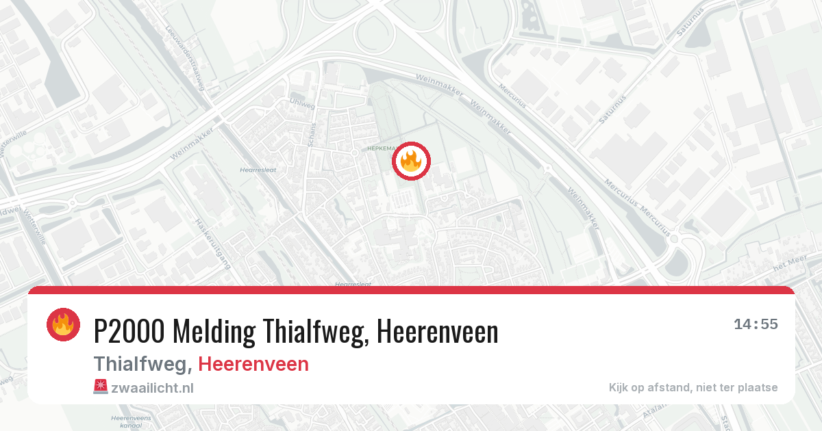 P2000 Melding Thialfweg, Heerenveen — 20 mei 2026