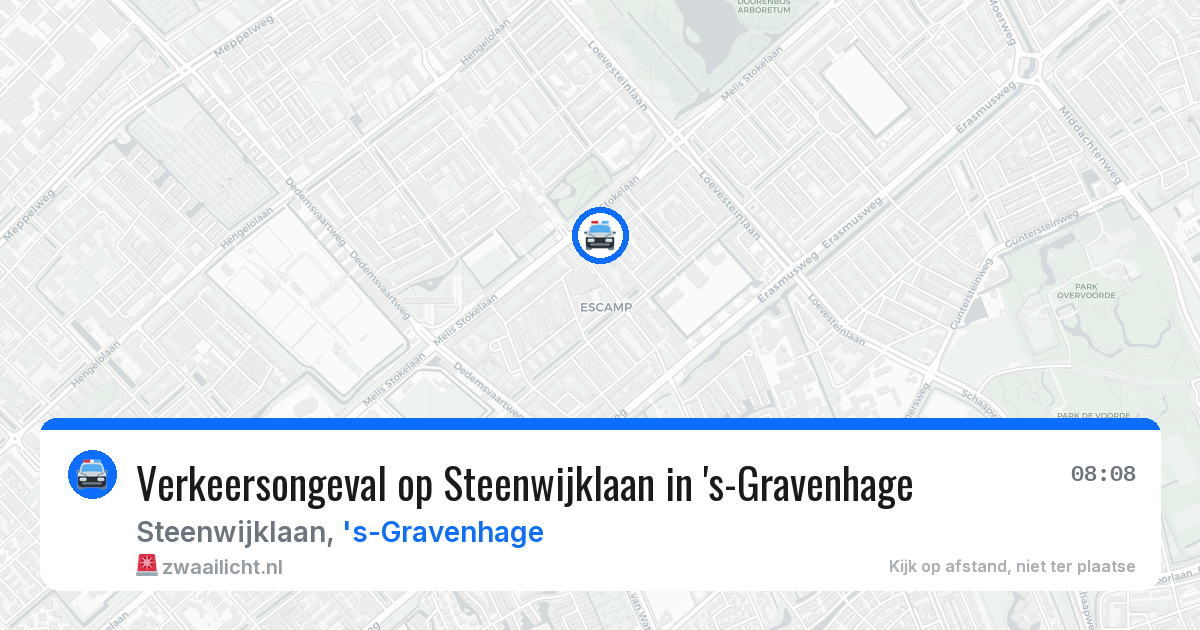 Verkeersongeval op Steenwijklaan in 's-Gravenhage — 20 apr 2026