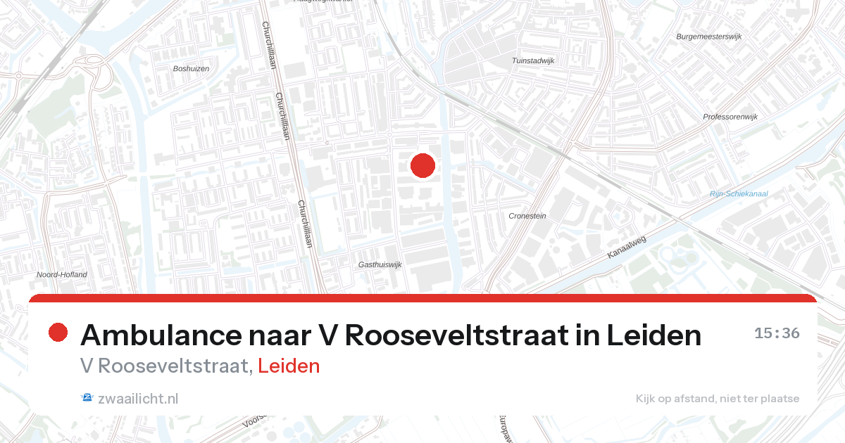 Ambulance naar V Rooseveltstraat in Leiden — 2 feb 2026