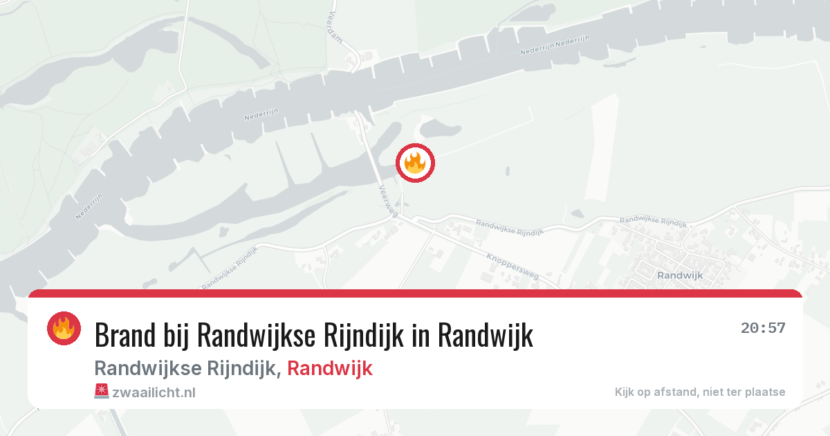 Brand bij Randwijkse Rijndijk in Randwijk — 10 jul 2026