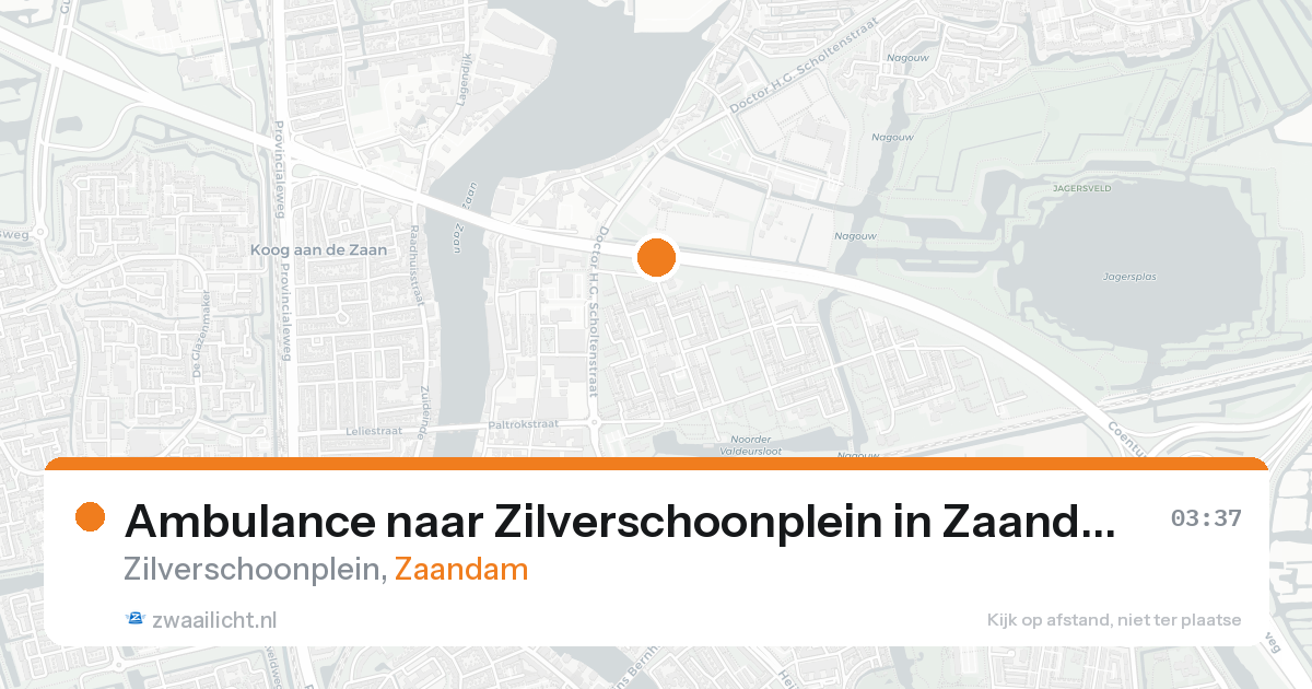 Ambulance naar Zilverschoonplein in Zaandam — 26 aug 2026