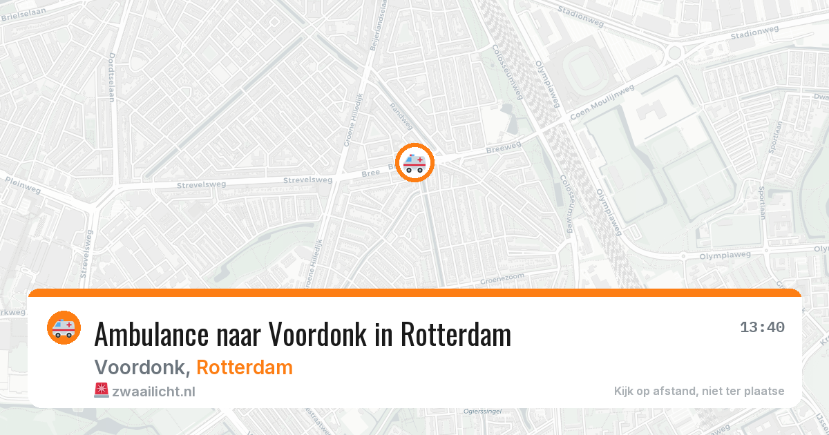 Ambulance naar Voordonk in Rotterdam — 27 jul 2026